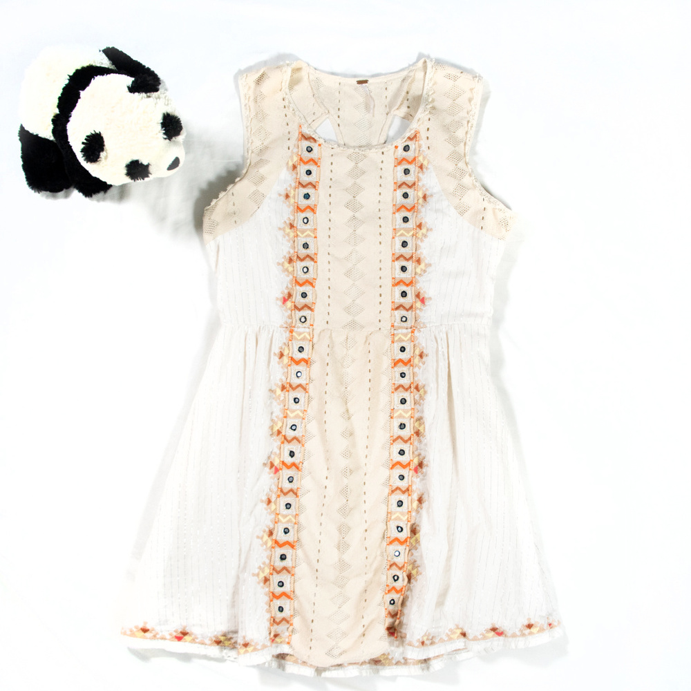 White, orange lace Free People dress